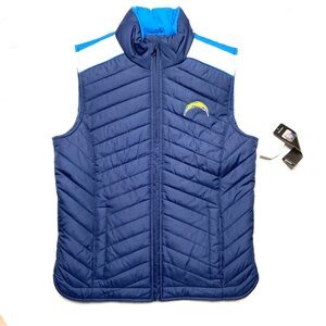 NFL Team Apparel LA Chargers Puffer Vest Size Small